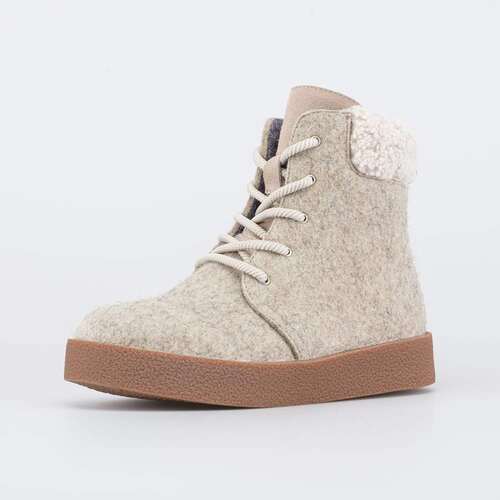 857017-42 Бежевые валенки-ботинки женские	, фото №1